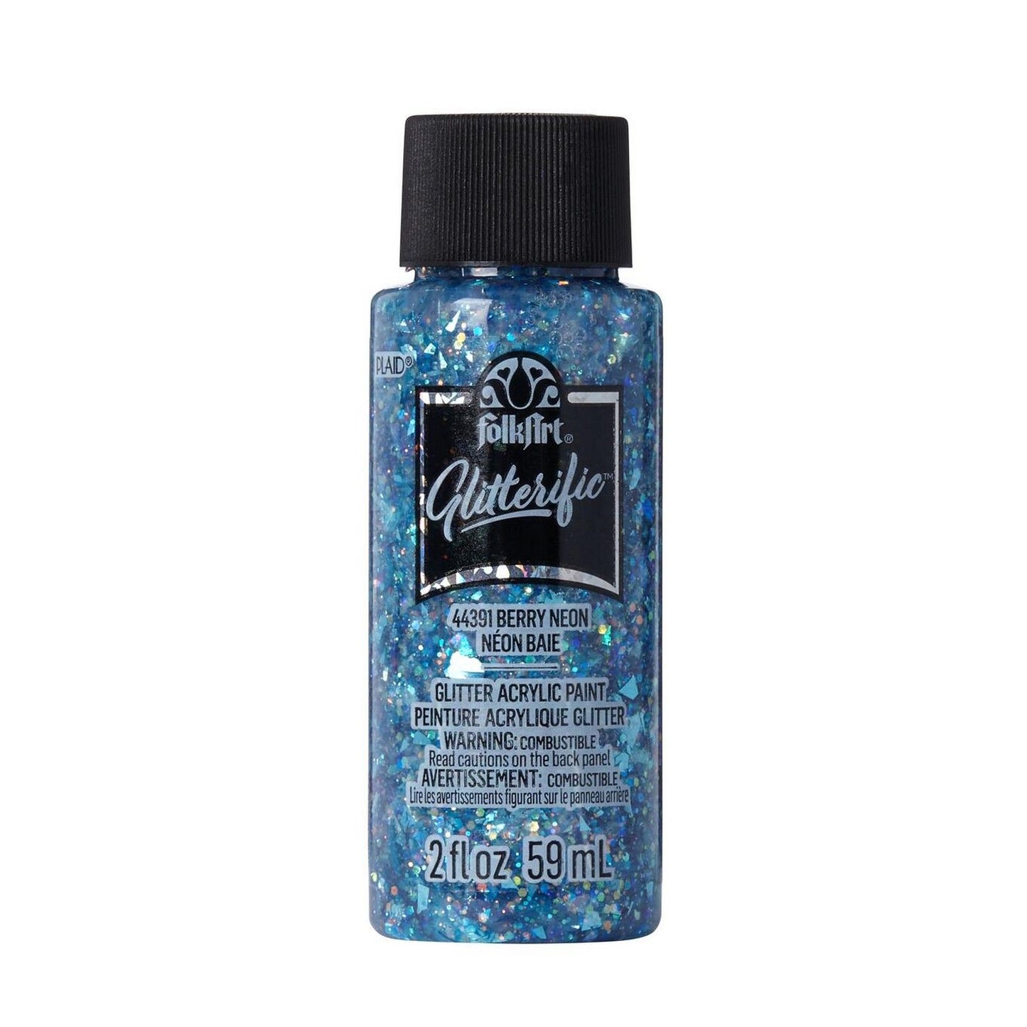 Folkart • glitterific acrylic paint neon berry 59ml