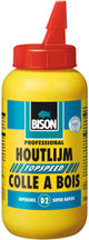 Bison express houtlijm - extra sterke, vochtbestendige houtlijm, d2, oplosmiddelvrij, doseerbaar, transparant, flacon 750g, sterker dan hout, overschilderbaar,