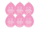 Haza ballonnen baby meisje roze 30cm 6stuks