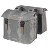 Basil Elegance dubbele fietstas, chateau taupe, gerecycled PET, Universal Bridge, 40-49L