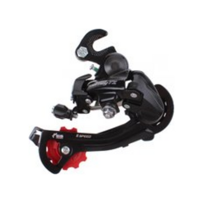 Shimano Tourney RD TZ500 GS achterderailleur, 6-speed met haak.