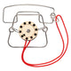 Recent toys metal telephone breinpuzzel