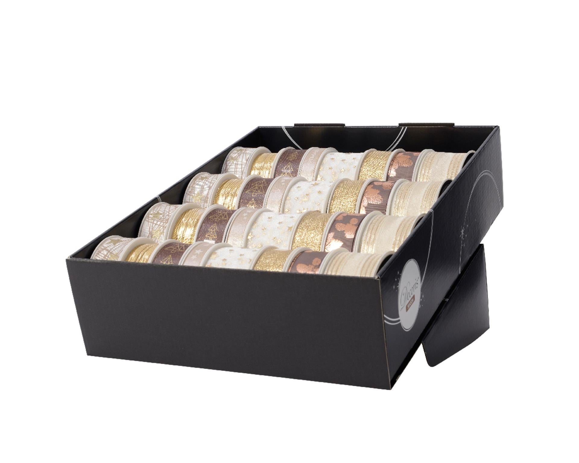 Decoris lint goud-crème-bruin
