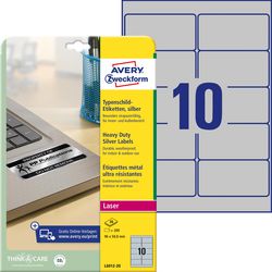 Ultra-sterke etiketten avery zweckform l6012 mat zilver