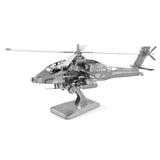 Eureka metal earth ah-64 apache zilver editie - afbeelding 1