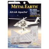 Eureka metal earth ah-64 apache zilver editie - afbeelding 2