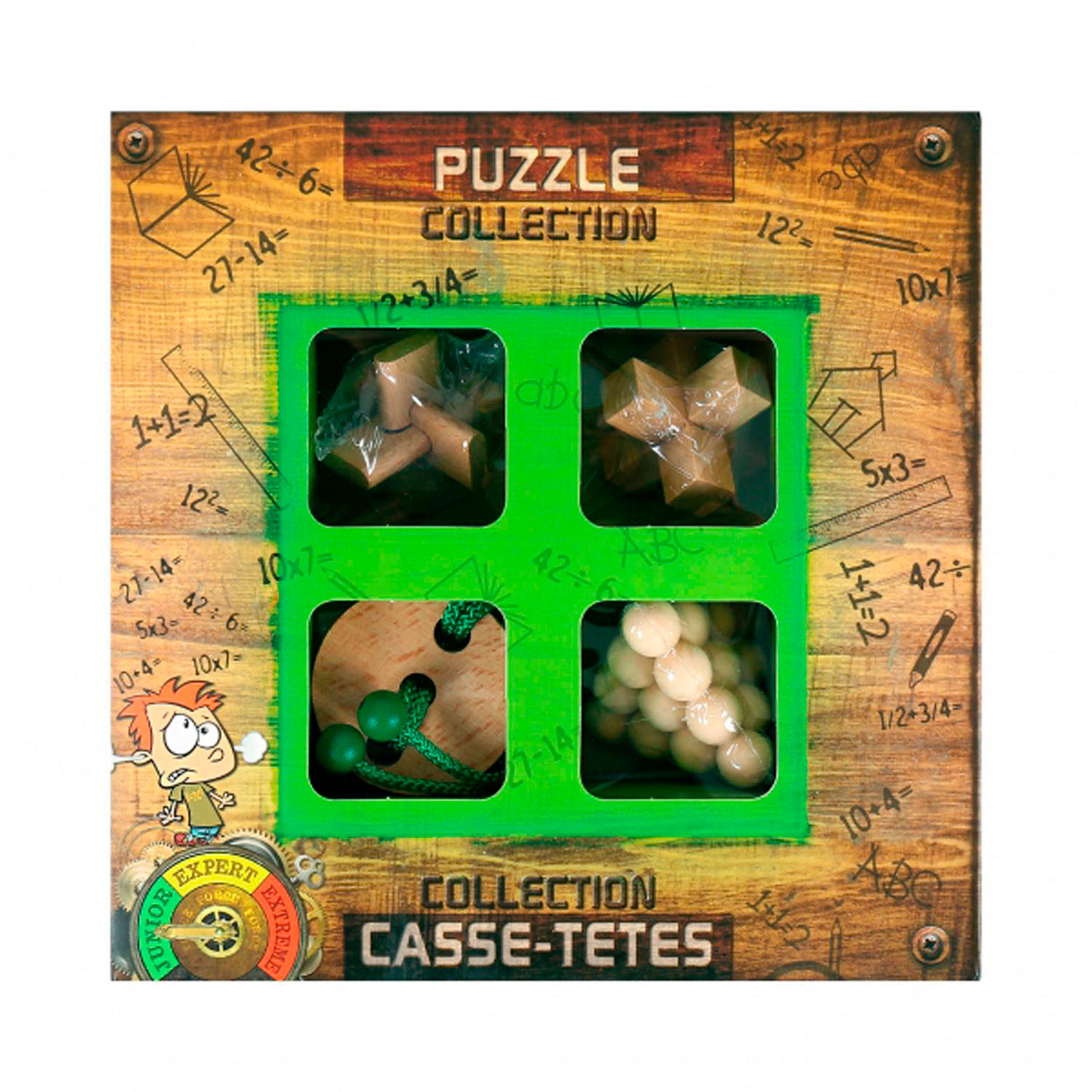 Eureka houten breinpuzzels junior, 4st.