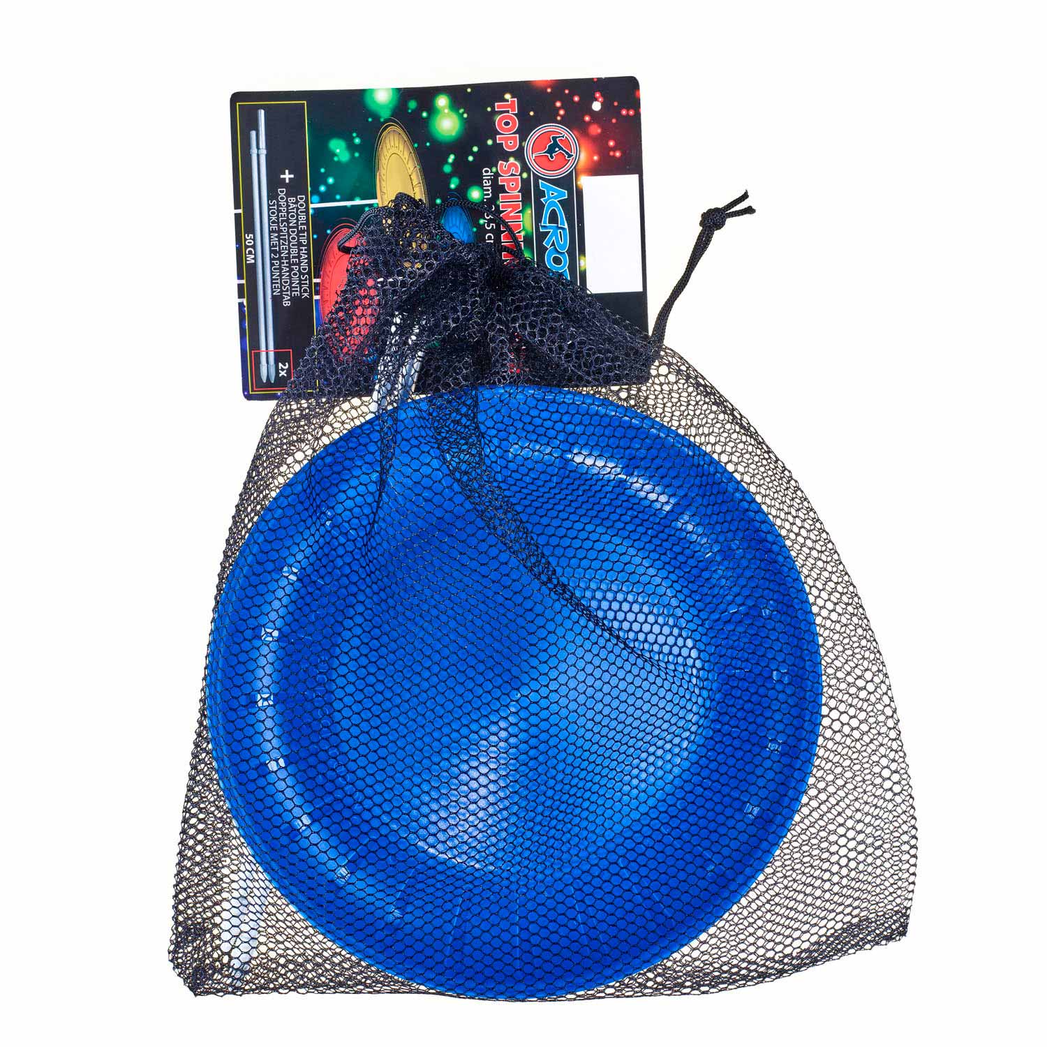 Acrobat balanceerbord met stok blauw - 23.5 cm
