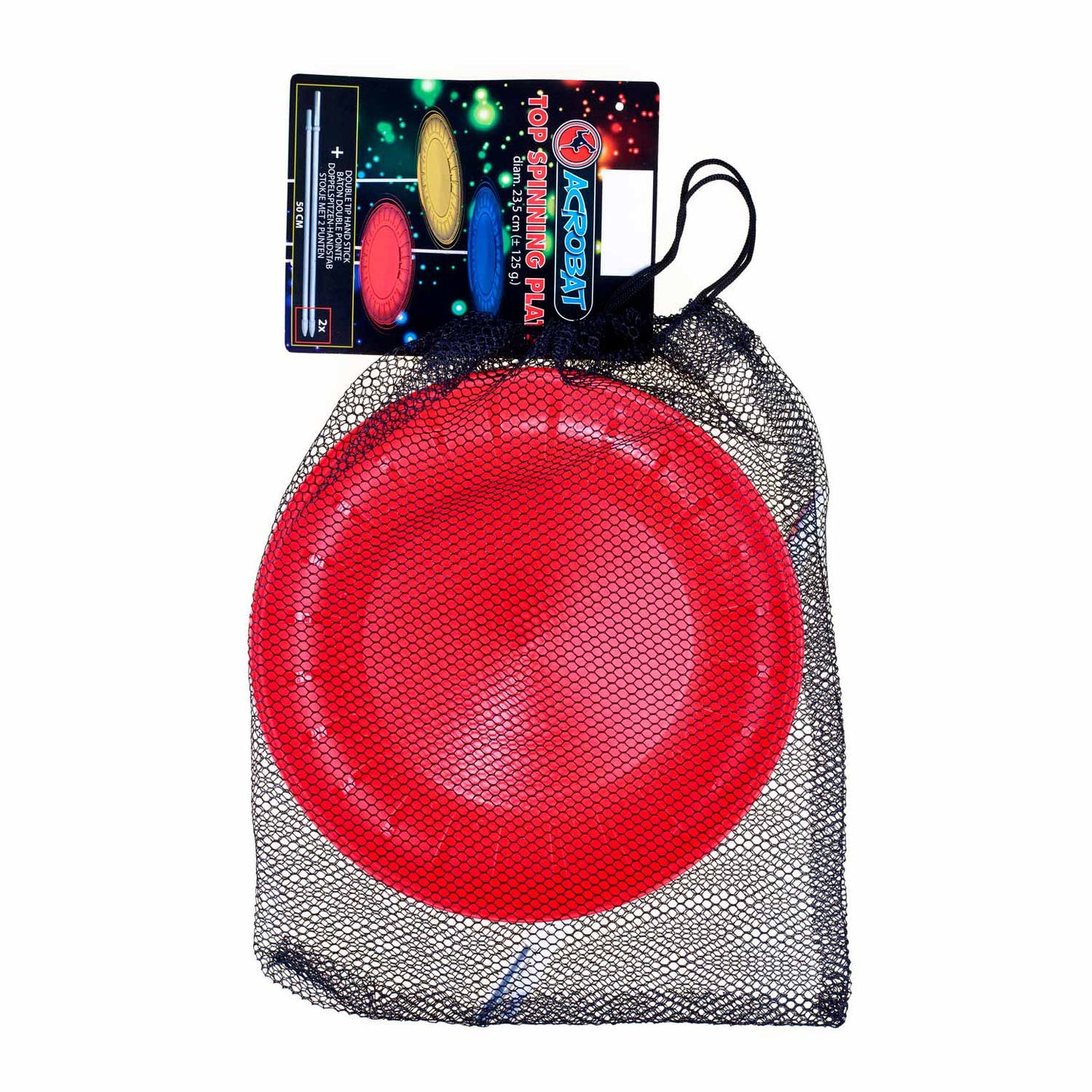 Eureka acrobat balanceerbord met stok - rood