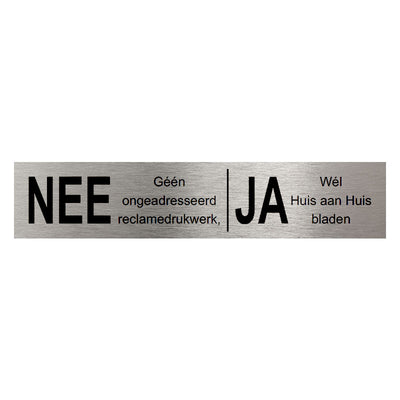 Stoer! ja nee plaatje rvs zwart - 45005510