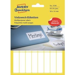 Universele etiketten avery zweckform 3336 50x14mm wit