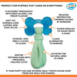 Nylabone puppy freezer bone with wash cloth pindakaassmaak - afbeelding 2