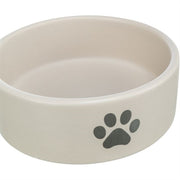 Trixie voerbak drinkbak hond pootmotief keramiek lichtgrijs grijs - afbeelding 3