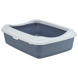 Trixie kattenbak classic met rand paars wit - afbeelding 1