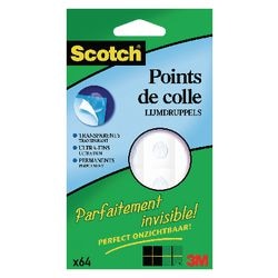 Lijmdruppels scotch invisible permanent 64 stuks