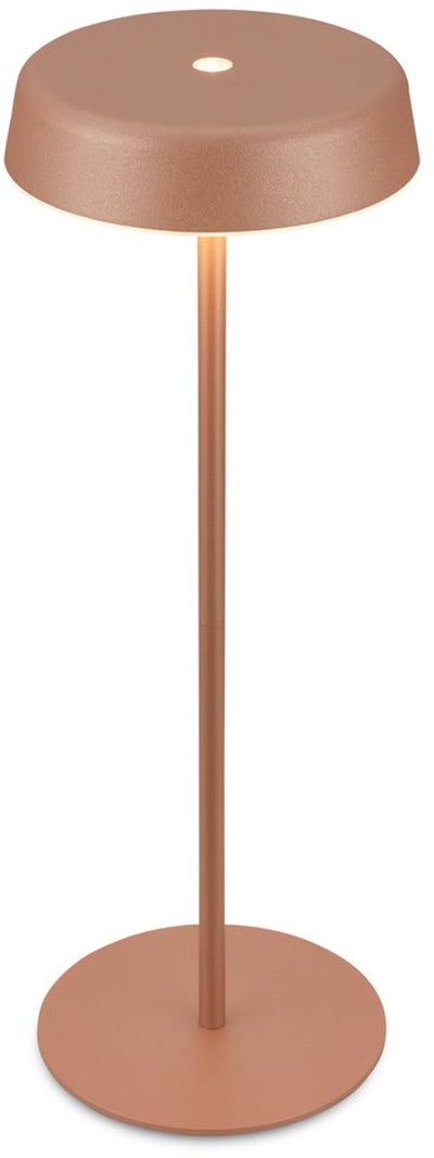 Briloner pala – tafellamp oplaadbaar – dimbaar – draadloos – ip44 – warm wit licht – koffie kleur – ø13 x 36,5 cm