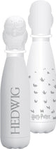 Half moon bay harry potter - hedwig - metalen drinkfles met 3d deksel - wit - 500ml