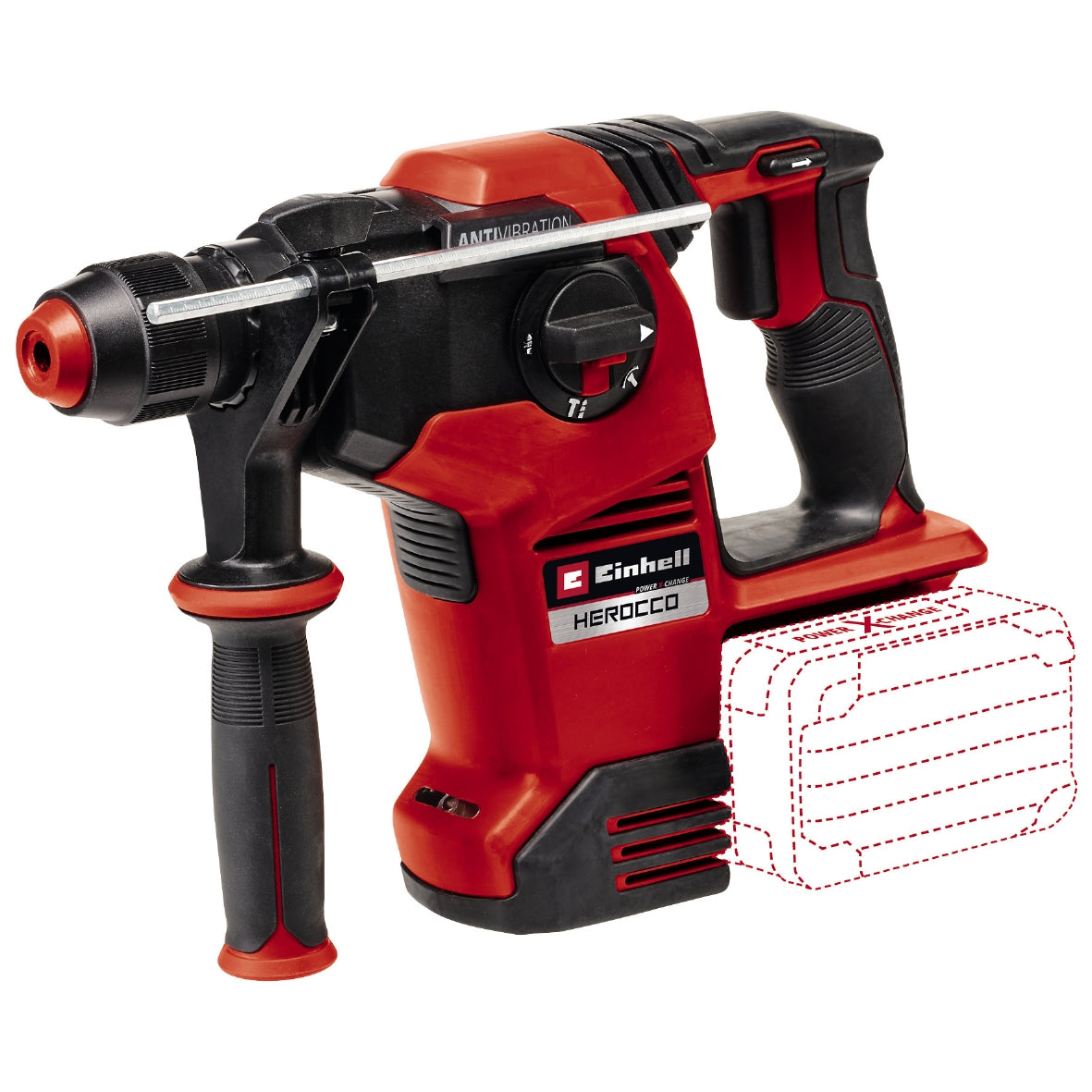 Einhell herocco 36 28 bl solo boorhamer (rood zwart, accu en oplader niet inbegrepen)