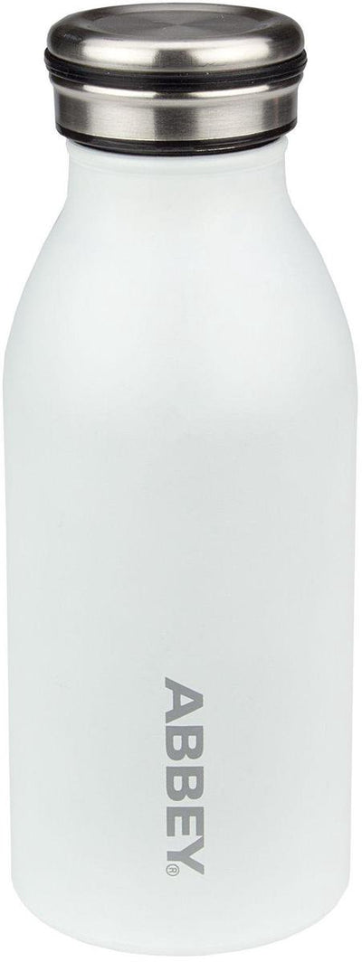 Abbey camp abbey drinkfles dubbelwandig - victoria - 0.35 l - wit zilver - 0,35 l