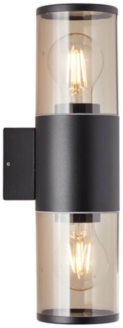 Brilliant sergioro - buitenlamp - e27 max 2x40w - ip44 - zwart