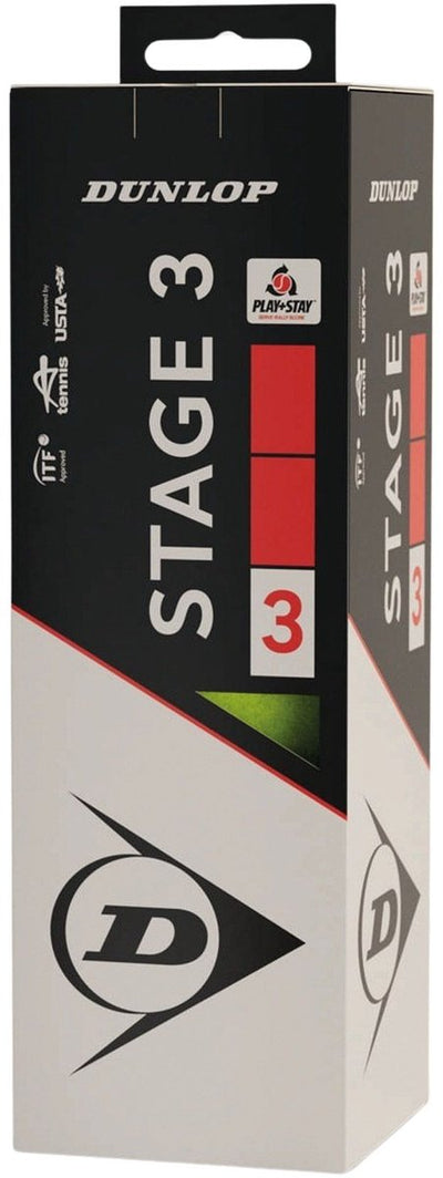 Dunlop stage 3 tennisballen - geel rood - 3 stuks