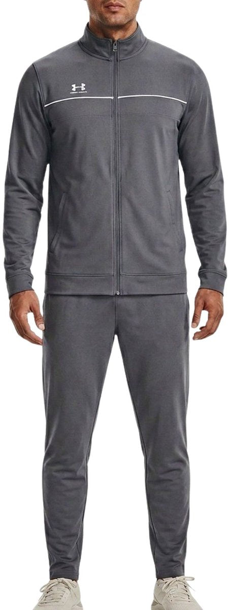 Under armour ua m challenger tracksuit-gry heren trainingspak - castlerock - wit