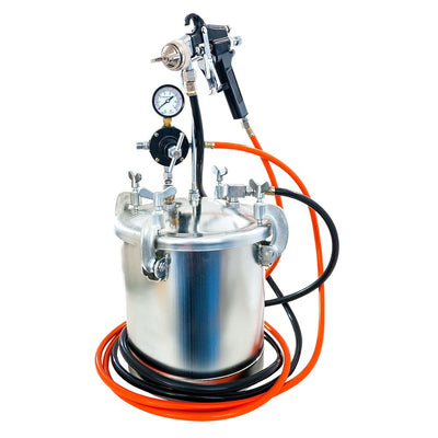 Airpress drukvat verzinkt 8.5 l + verfspuit - 45202