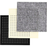 Https: www.cchobby.nl hobbyvilt-met-gaten-afm-20x20-cm-dikte-3-mm-zwart-grijs-off-white-3x4-vel-1-doos - afbeelding 1