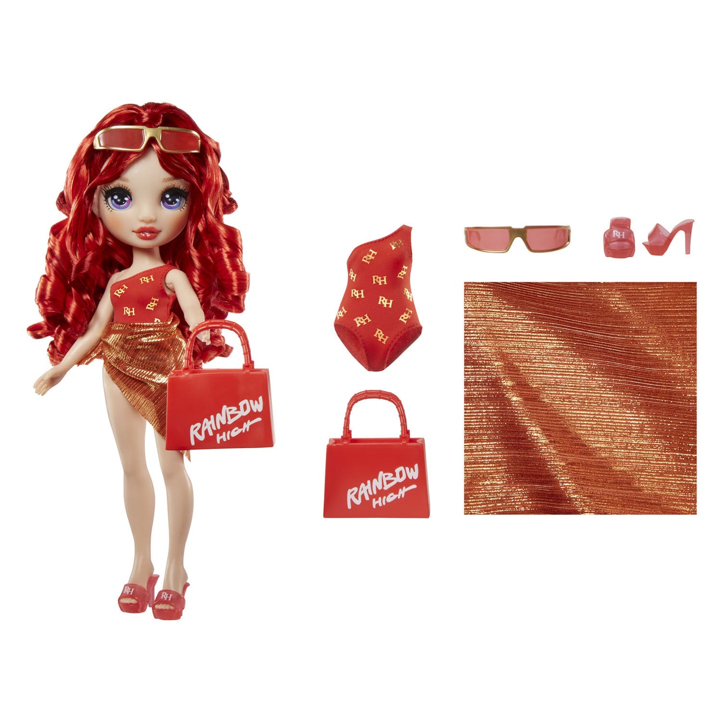 Mga rainbow high swim style modepop ruby (red)
