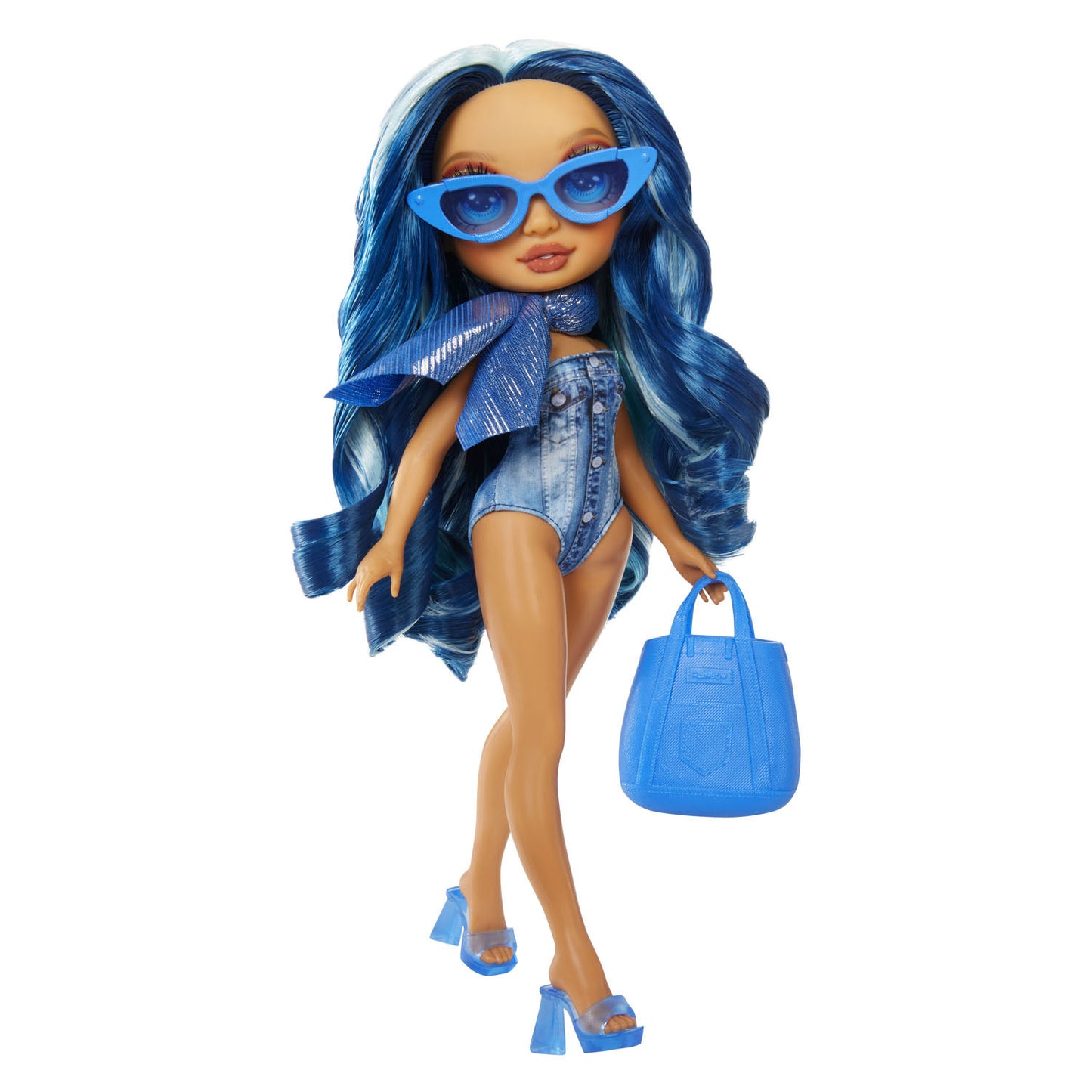 Rainbow high swim style-modepop - 28 cm - skyler (blauw)