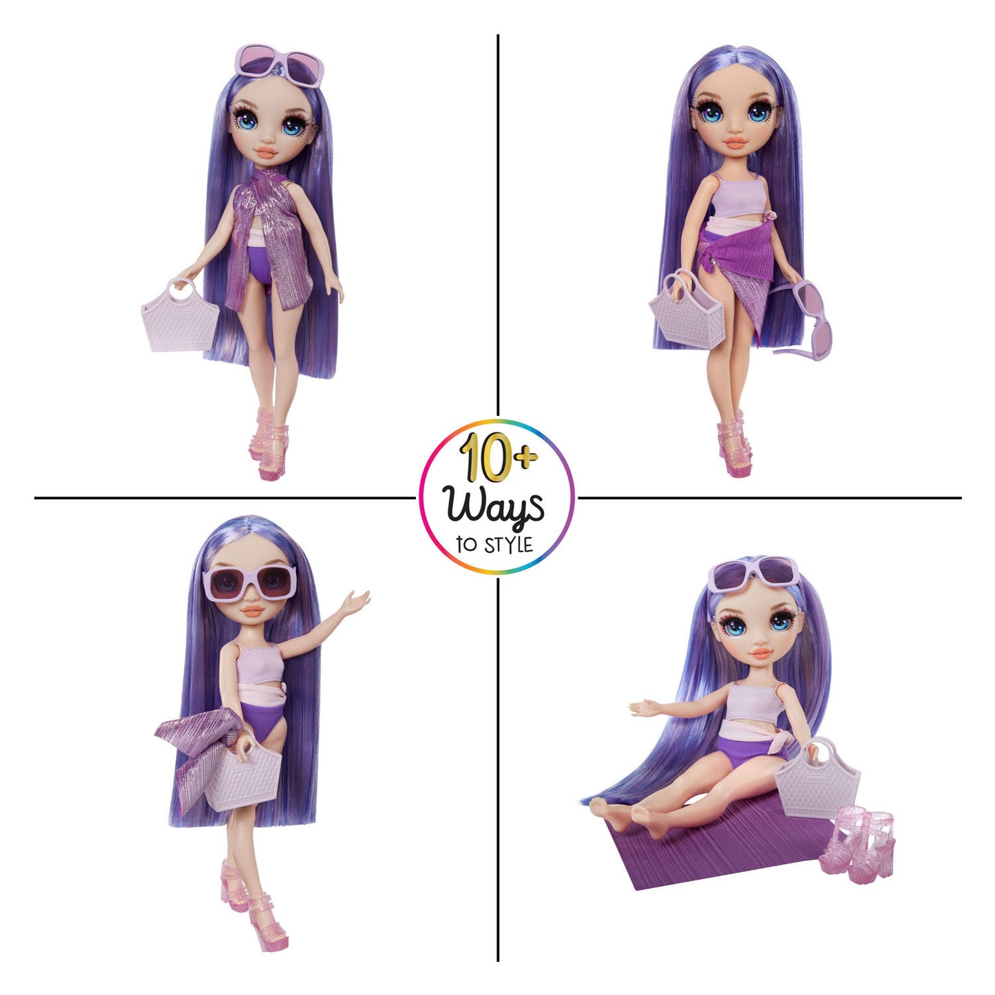 Rainbow high swim style-modepop - 28 cm - violet (paars)