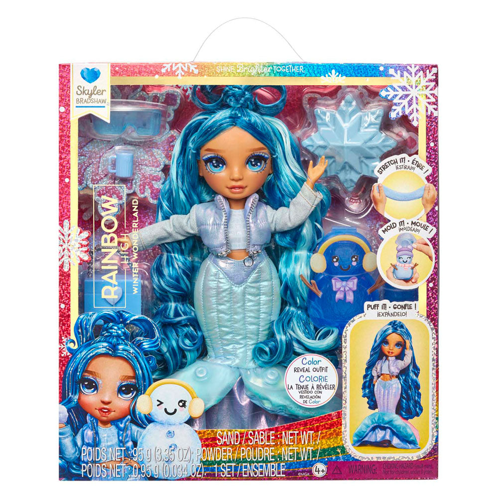 Rainbow high rainbow high winter wonderland pop skyler blauw