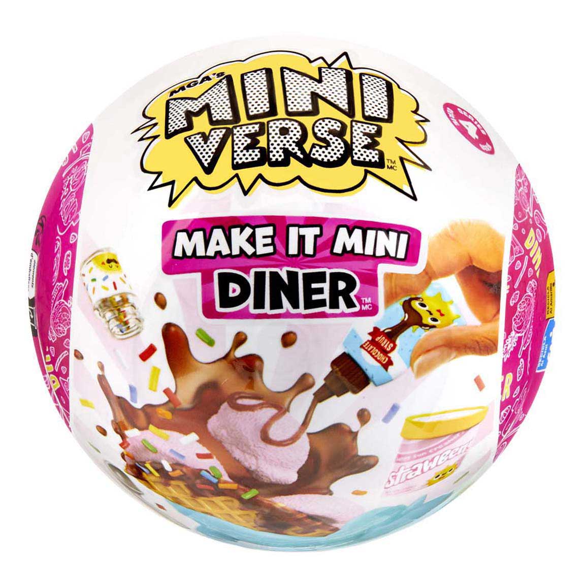Miniverse make it mini foods: diner series 4 - knutselset - miniaturen maken - hapjes en drankjes - inclusief tafeltje