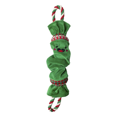 Happy pet Top n tail ropee christmas cracker groen