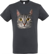 T-shirt grijze kat grijs - afbeelding 1