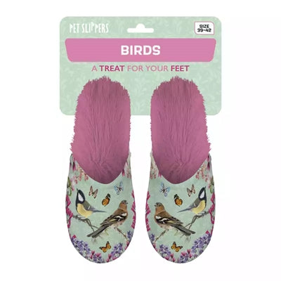 Pantoffel tuinvogels groen roze