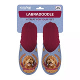 Pantoffel labradoodle lila rood - afbeelding 2