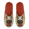 pantoffel french bulldog franse bulldog oranje