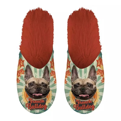 pantoffel french bulldog franse bulldog oranje