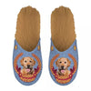 Pantoffel golden retriever lila beige