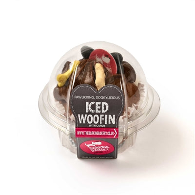 The barking bakery vanilla woofin met carob glazuur