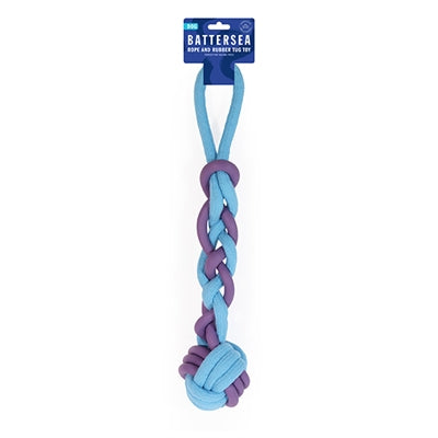 Battersea touw rubber tug blauw