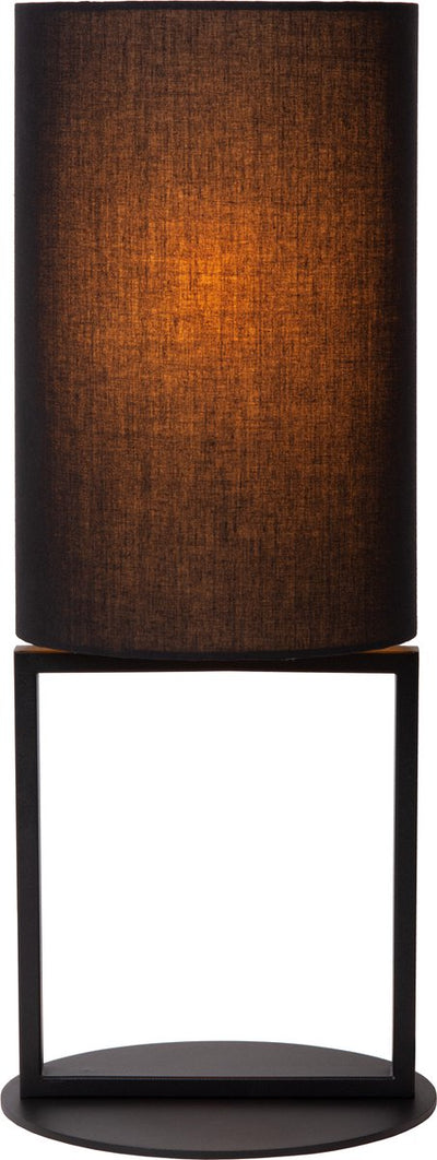 Lucide herman - tafellamp - ø 20 cm - 1xe27 - zwart - japandi