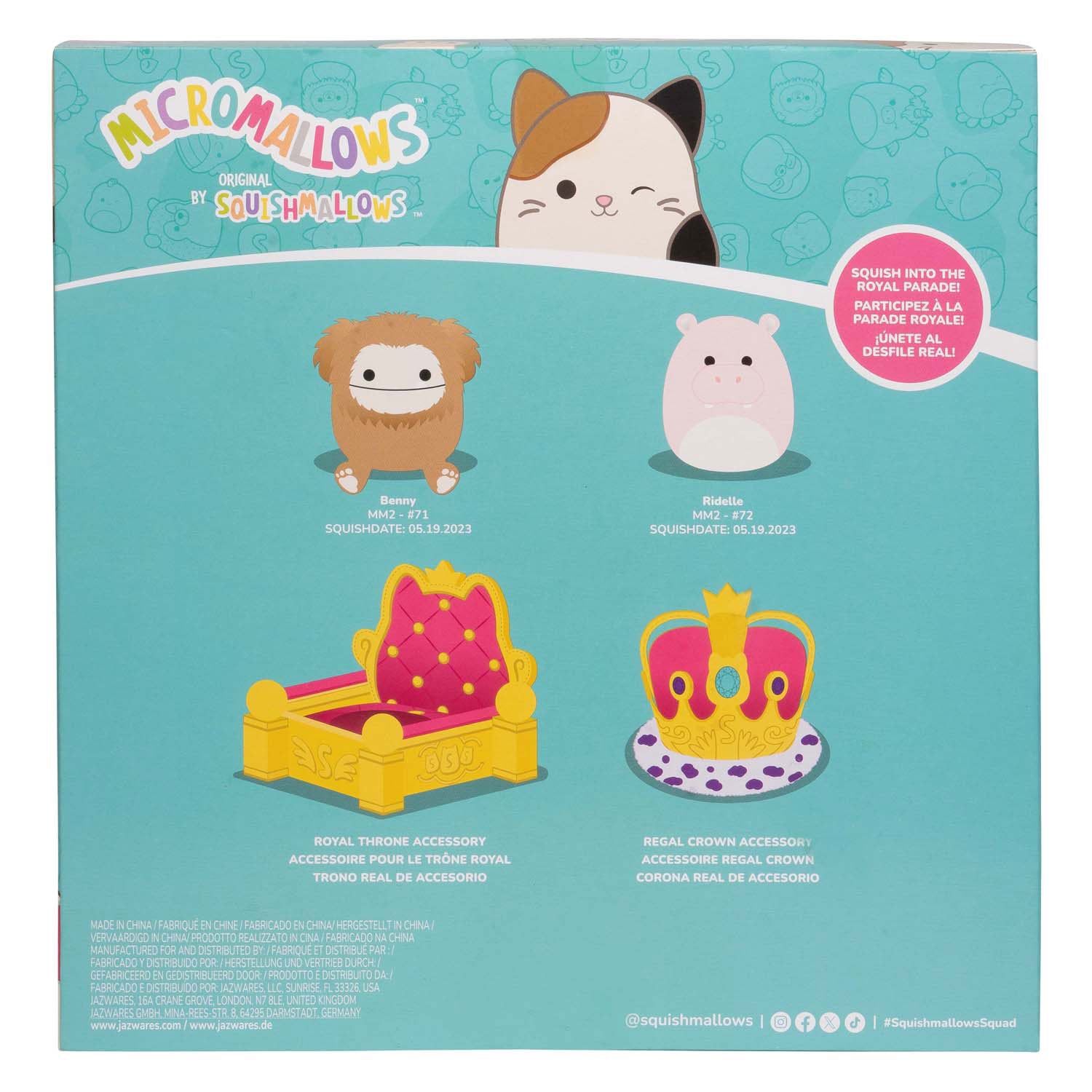 Jazwares squishmallows knuffel pluche micromallows - parade float, 4dlg.