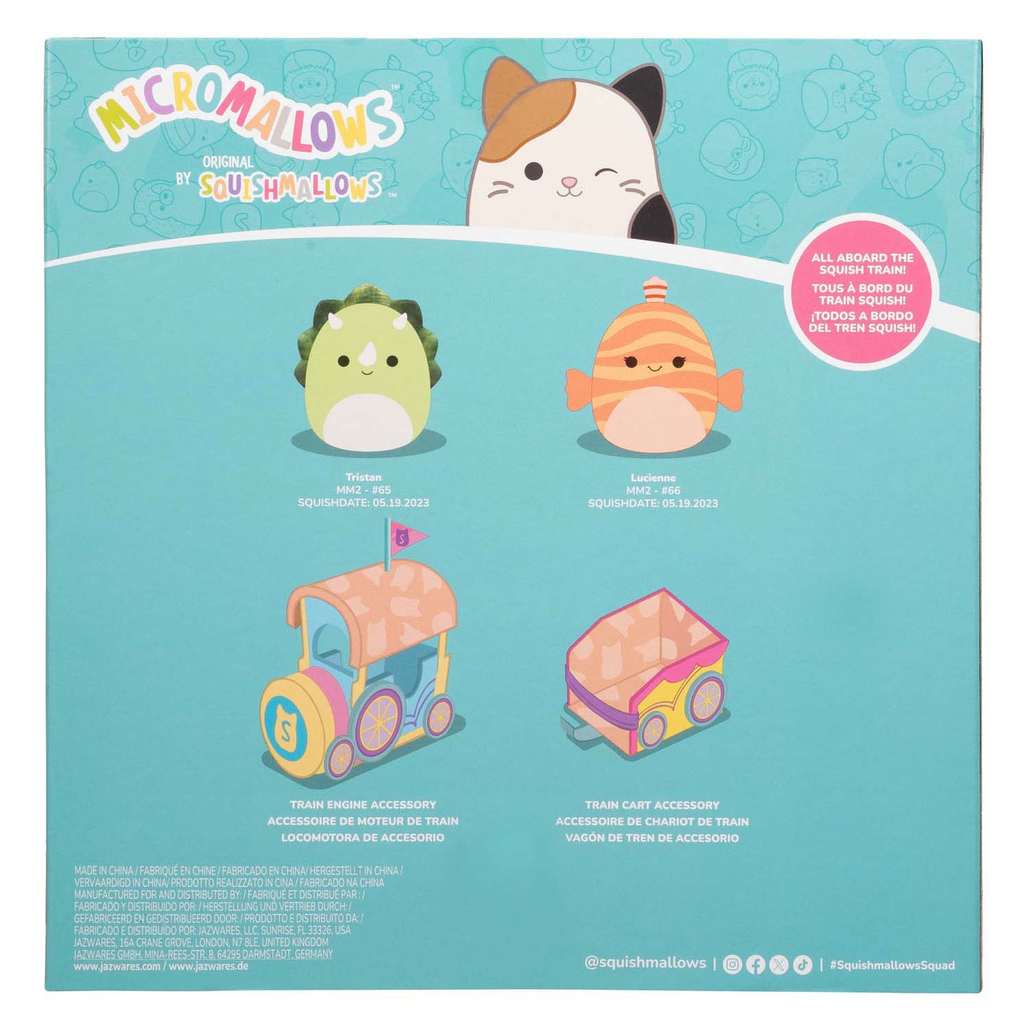 Squishmallows micromallows pluche 6,5cm 2-pack + 2 accessoires 18,5x19,5cm | 6 stuks