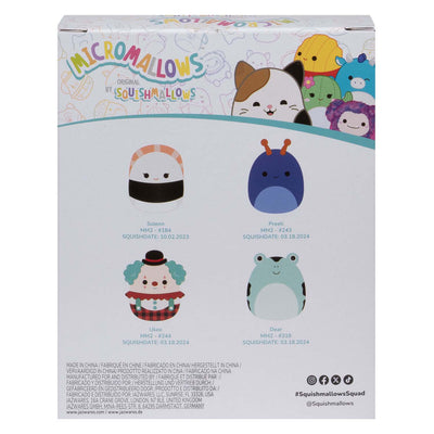 Squishmallows knuffel pluche micromallows - solenn, dear, preeti, ukee, 4-pack