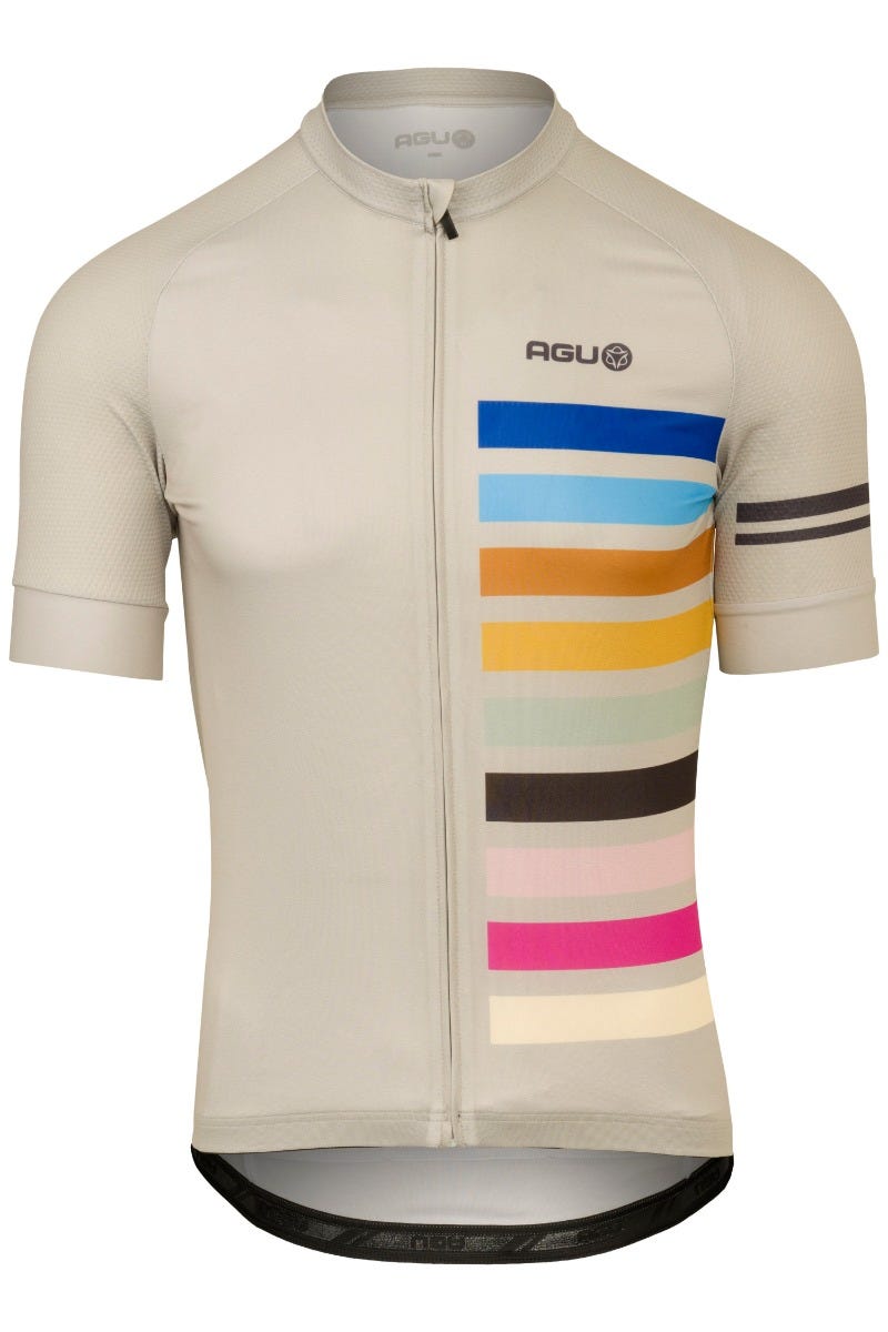 Rainbow fietsshirt essential heren sustained grey