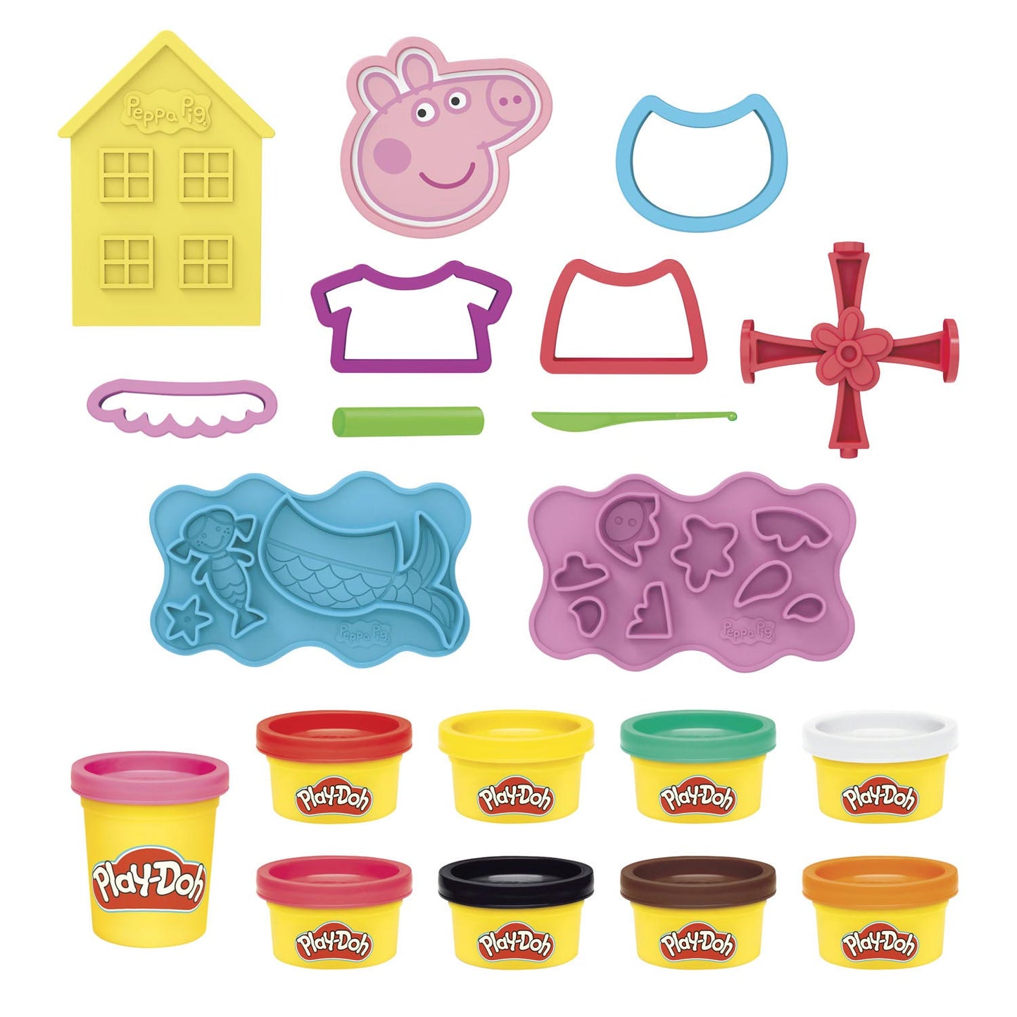 Play-doh peppa pig styling speelset - boetseerklei - inclusief 9 potjes