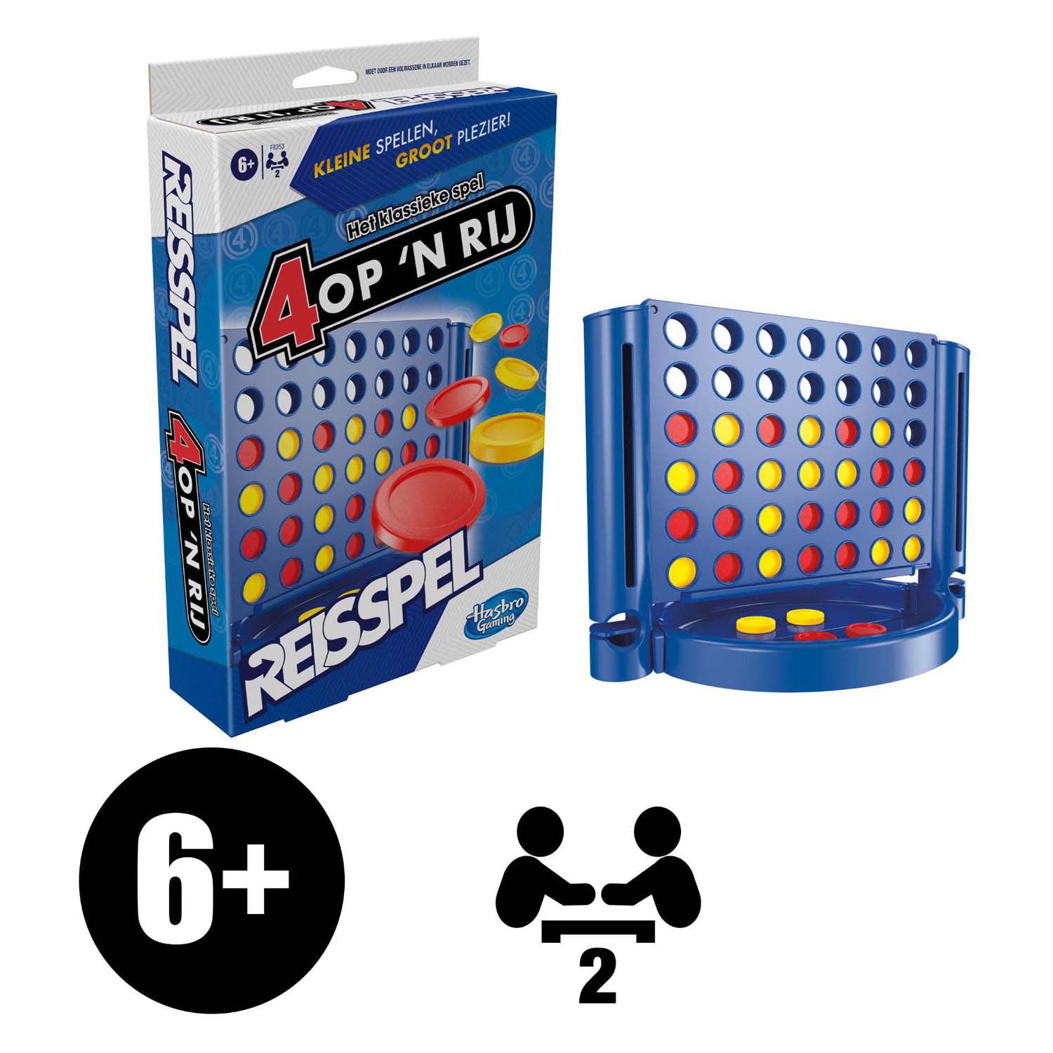 Hasbro gaming 4 op een lijn reisspel