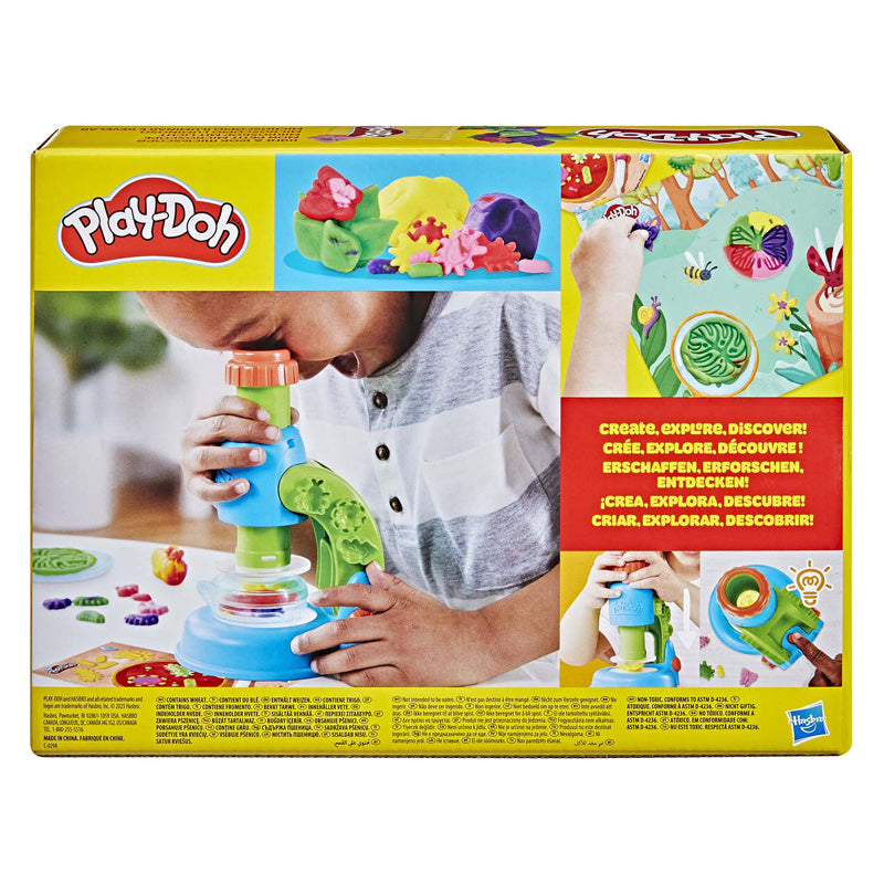 Play-doh microscoop met licht speelset - boetseerklei - 5 potjes - knutselen voor kinderen